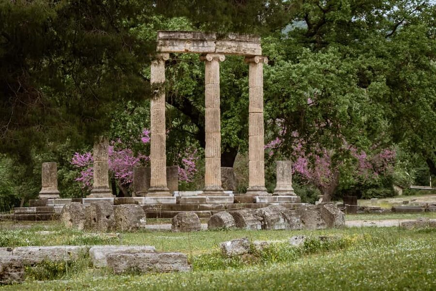 Olympia: Shared Mini Bus Tour from Katakolon - The free audio guide: your best tool for self-paced ruins