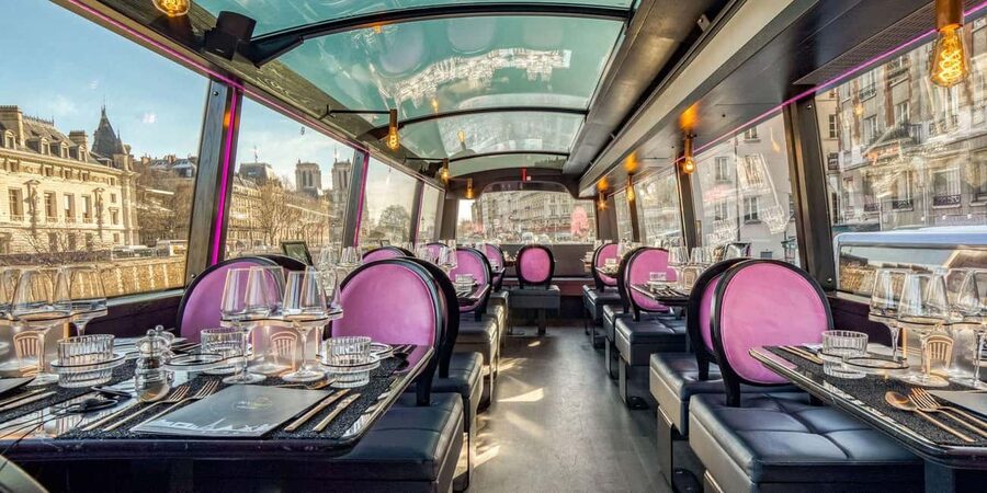 Paris: Cultural Night Bus Tour with Dinner On Board - The Meal Plan: 5 Courses (or 3) Plus Champagne