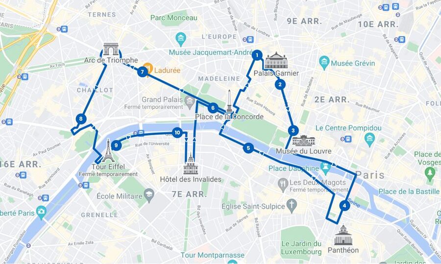 Paris: Discovery Hop-On Hop-Off and Paris by Night Tour - Orsay, Concorde, and the Champs-Élysées: a long view corridor