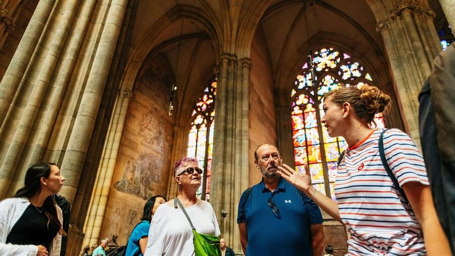 Prague Castle Interiors, Bus Tour and Vltava River Cruise - Getting to Prague Castle: Premiant City Tour and the Na Příkopě start