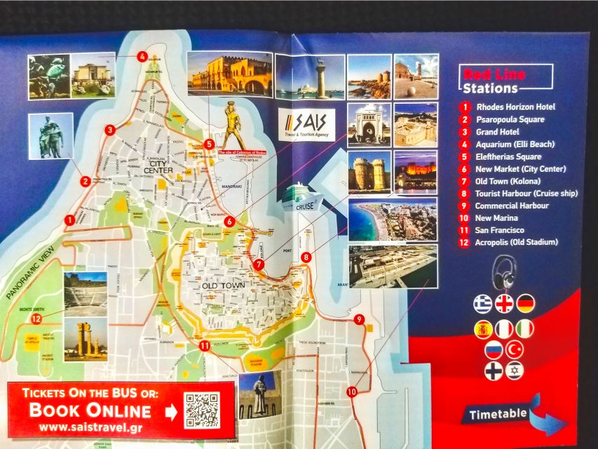 Rhodes: Hop-On Hop-Off Sightseeing Bus Tour - Audio Guide vs Live Commentary: Using the 10 Languages and Headsets