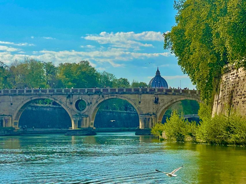 Rome Squares and Fountains Tour & River Boat Hop On Hop Off - Ponte Sant’Angelo and Castel Sant’Angelo: river views as a finale