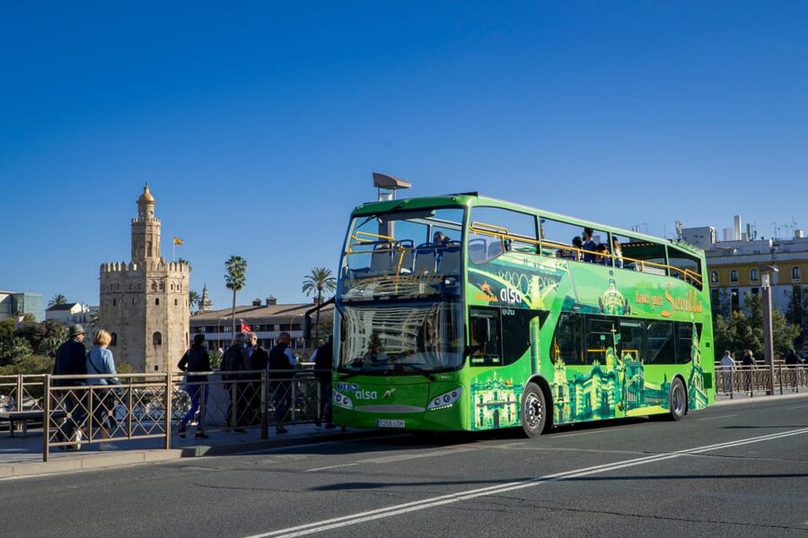 Seville: 2-Day Hop-on Hop-off Bus Ticket - Torre del Oro Starting Point and the 14 Stop Plan