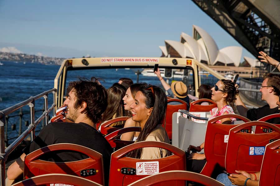Sydney: Big Bus Hop-On Hop-Off Tour with Optional Cruise - The Captain Cook hop-on hop-off harbour cruise: the skyline payoff