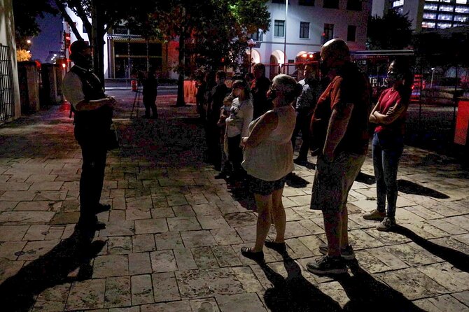 The Haunted Ghost Bus Tour in San Antonio - Downtown ride-by: Red Light District and the former Bexar County Jail