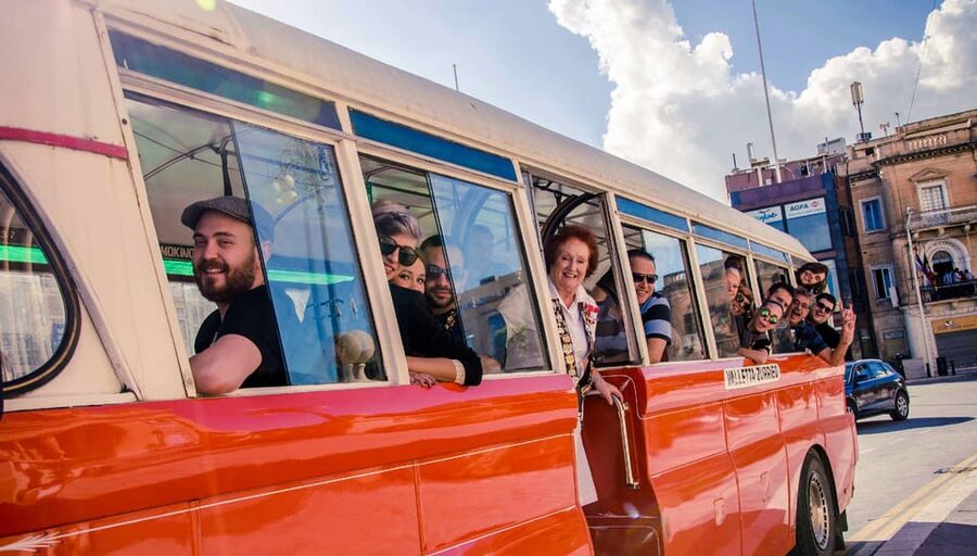 Vintage Bus Tour: Aviation Museum & Mosta Church inc Platter - The Xarabank ride: why the bus is half the fun
