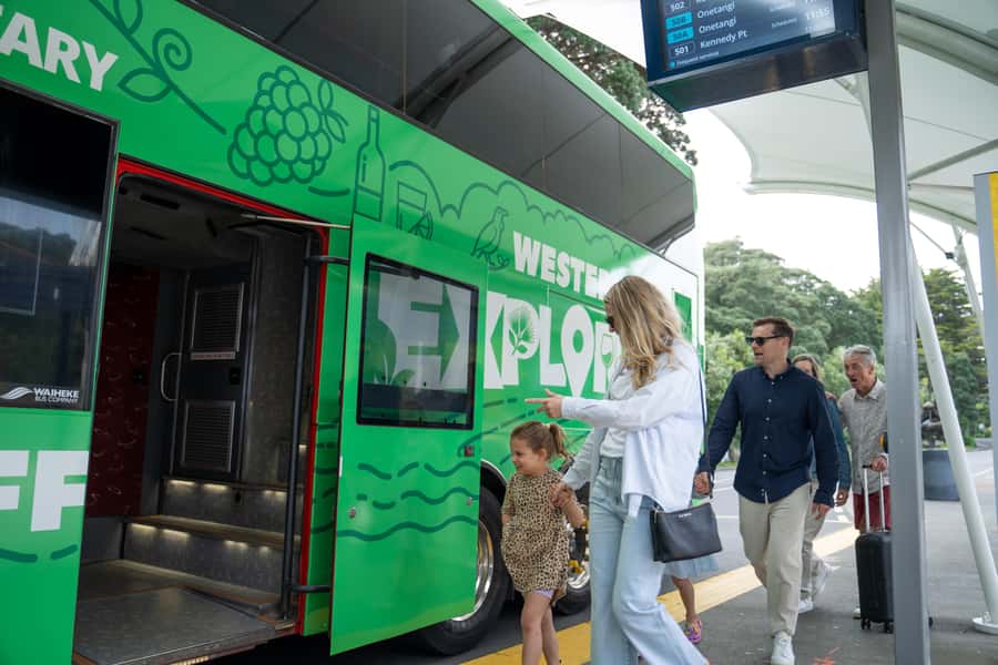 Waiheke Island: Ferry & Hop-On Hop-Off Explorer Bus Tickets - Mātiatia arrival and getting on the Explorer bus fast