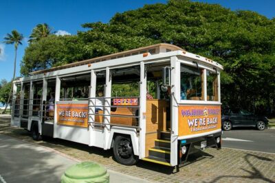 Waikiki Trolley Blue Line Coastline & Local Grindz Hop-on Hop-off - The ride itself: open-air comfort and how to pick your side