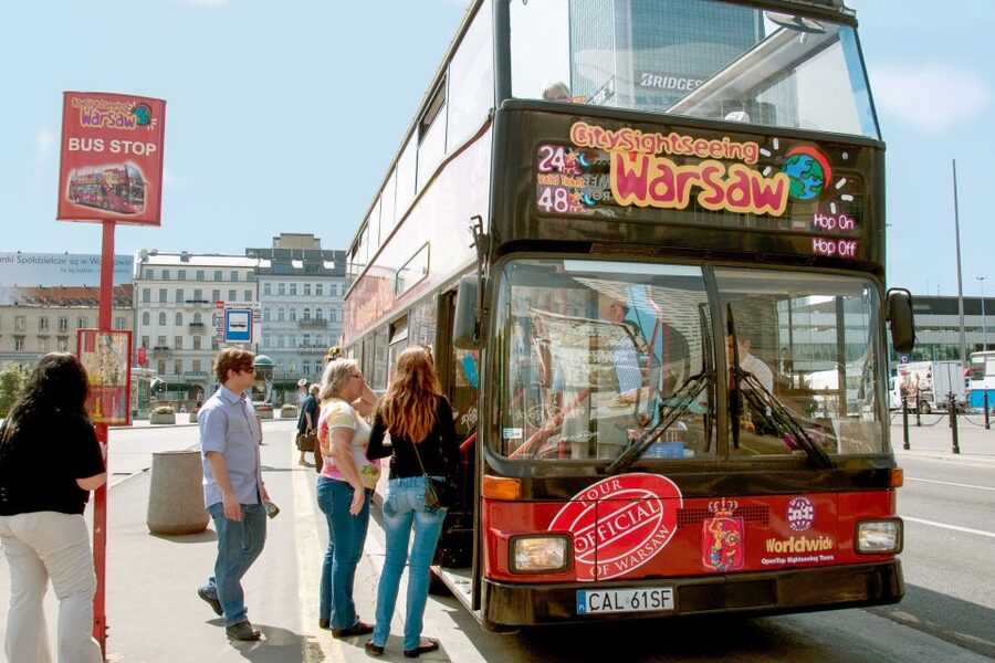 Warsaw: City Sightseeing Hop-On Hop-Off Bus Tour - Blue Route stops: Old Town, Chopin, and the park break